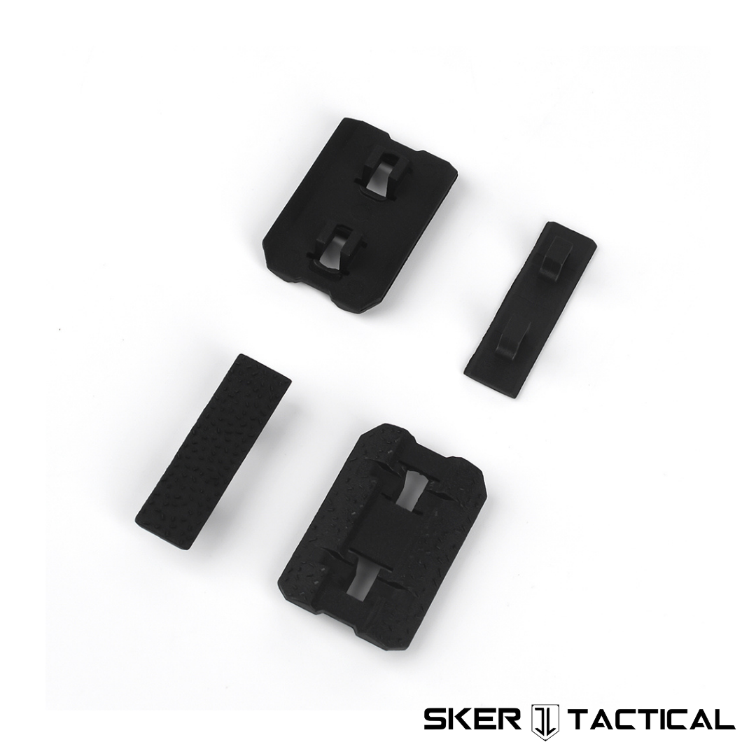 Clip-In M-LOK Rail Covers disassembled