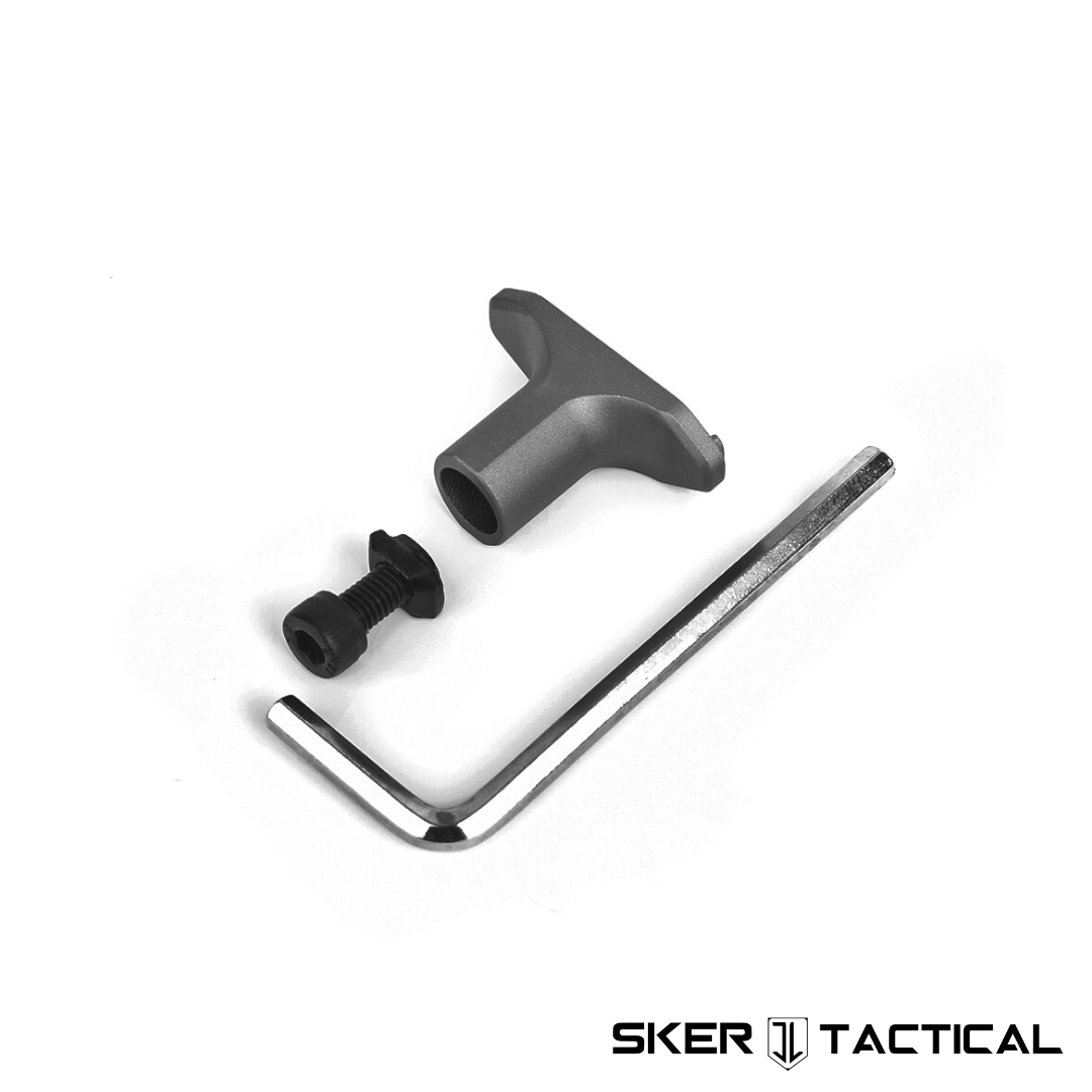 MOD 2 M-LOK Finger Stop with all parts displayed