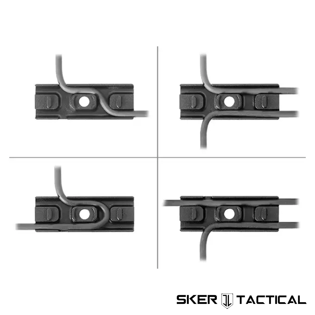 M-LOK Wire Guide Mount Underside with Routing Path Examples