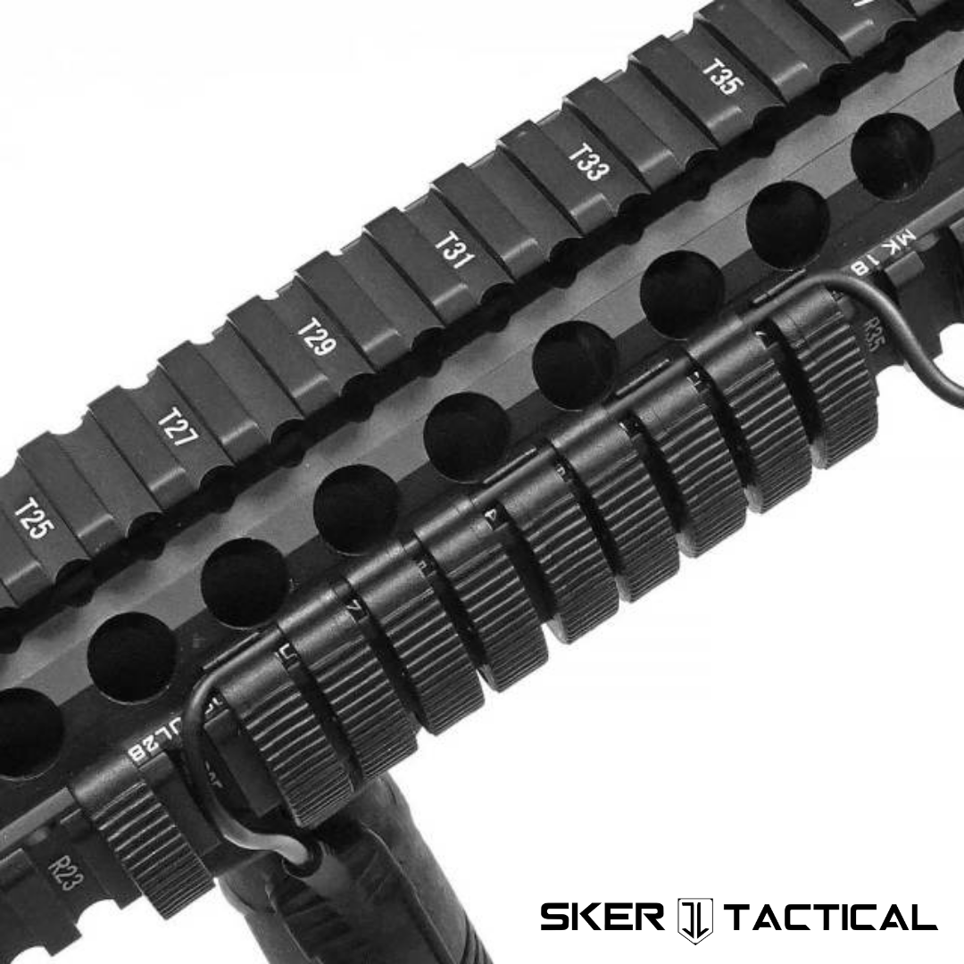 Picatinny Index Clips mounted on rifle handguard