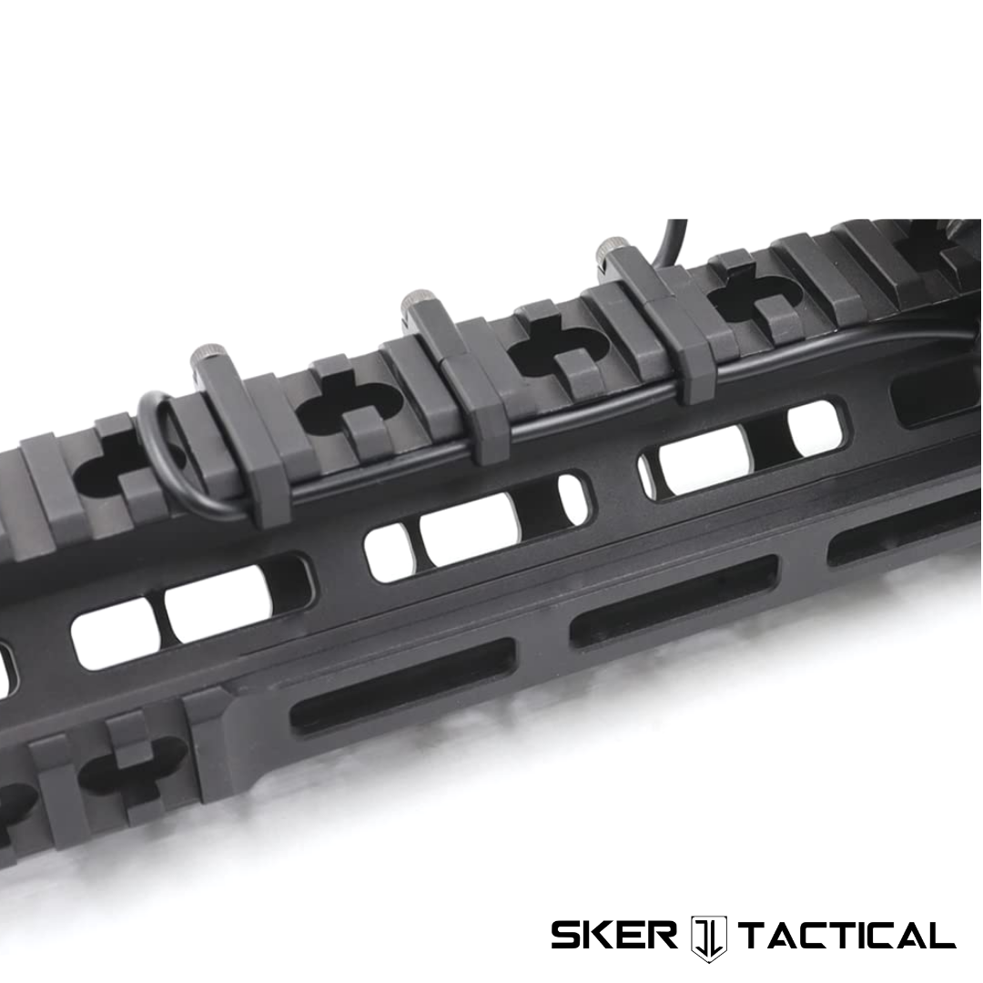 Picatinny Wire Guides installed on rifle handguard