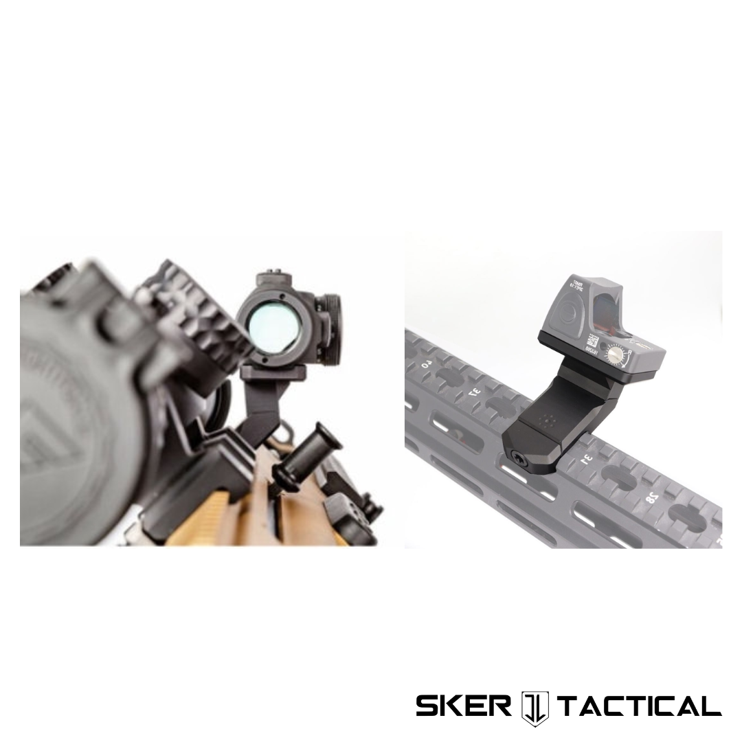 Offset Mount for RMR and T1/T2 Optics mounted on a gun