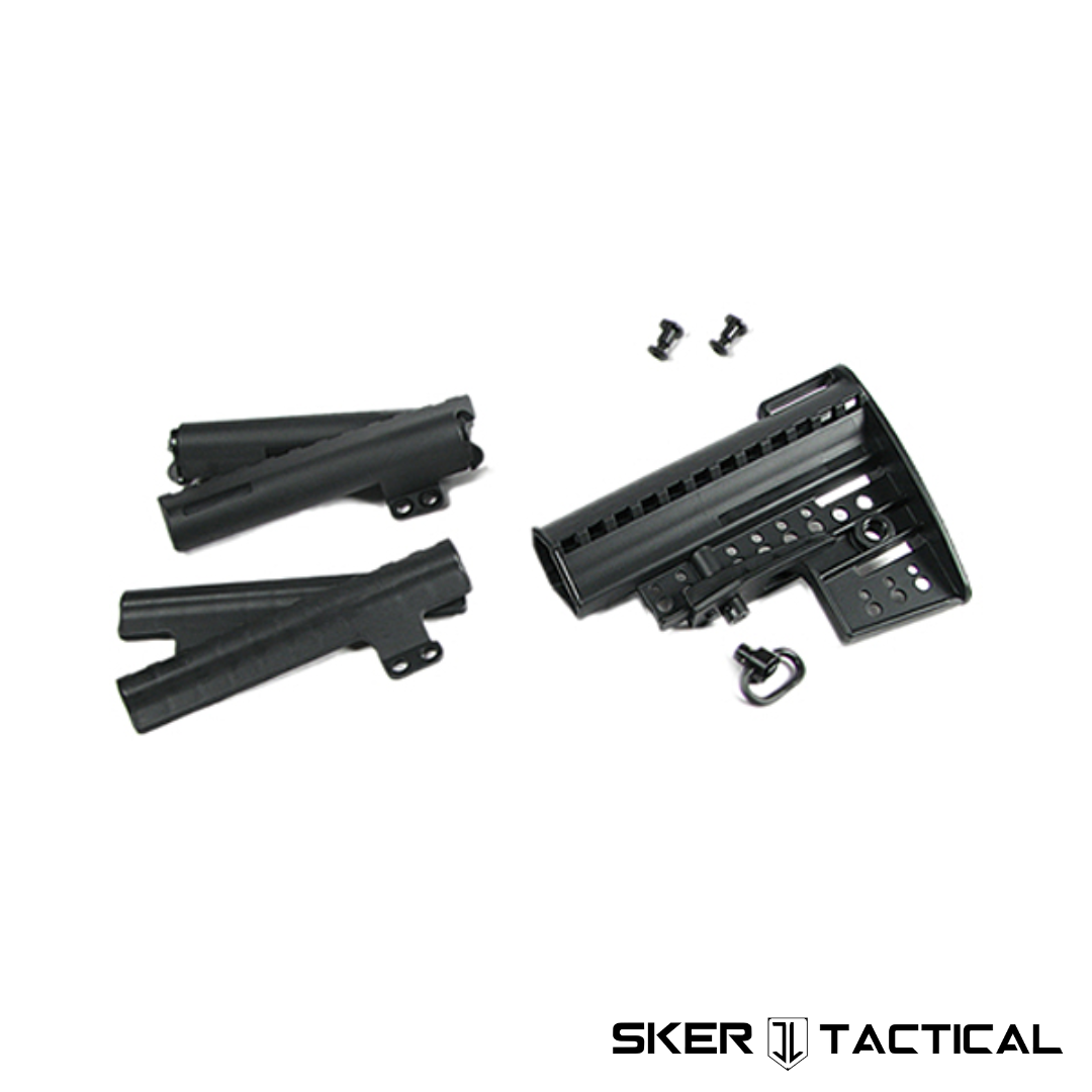 MOD 5 AR-15 Stock Disassembled with all parts displayed