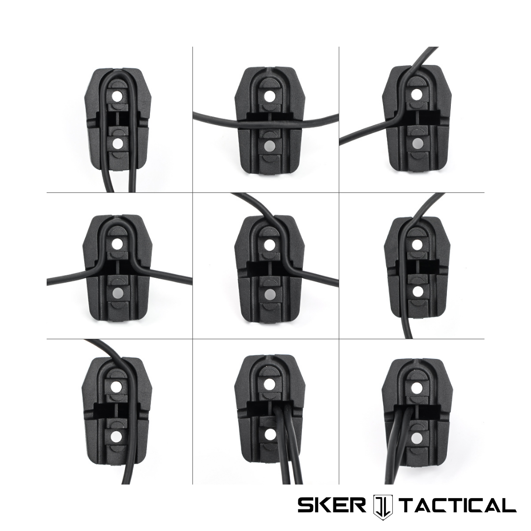 Black MOD 6 M-LOK Grip Stop with wire route examples