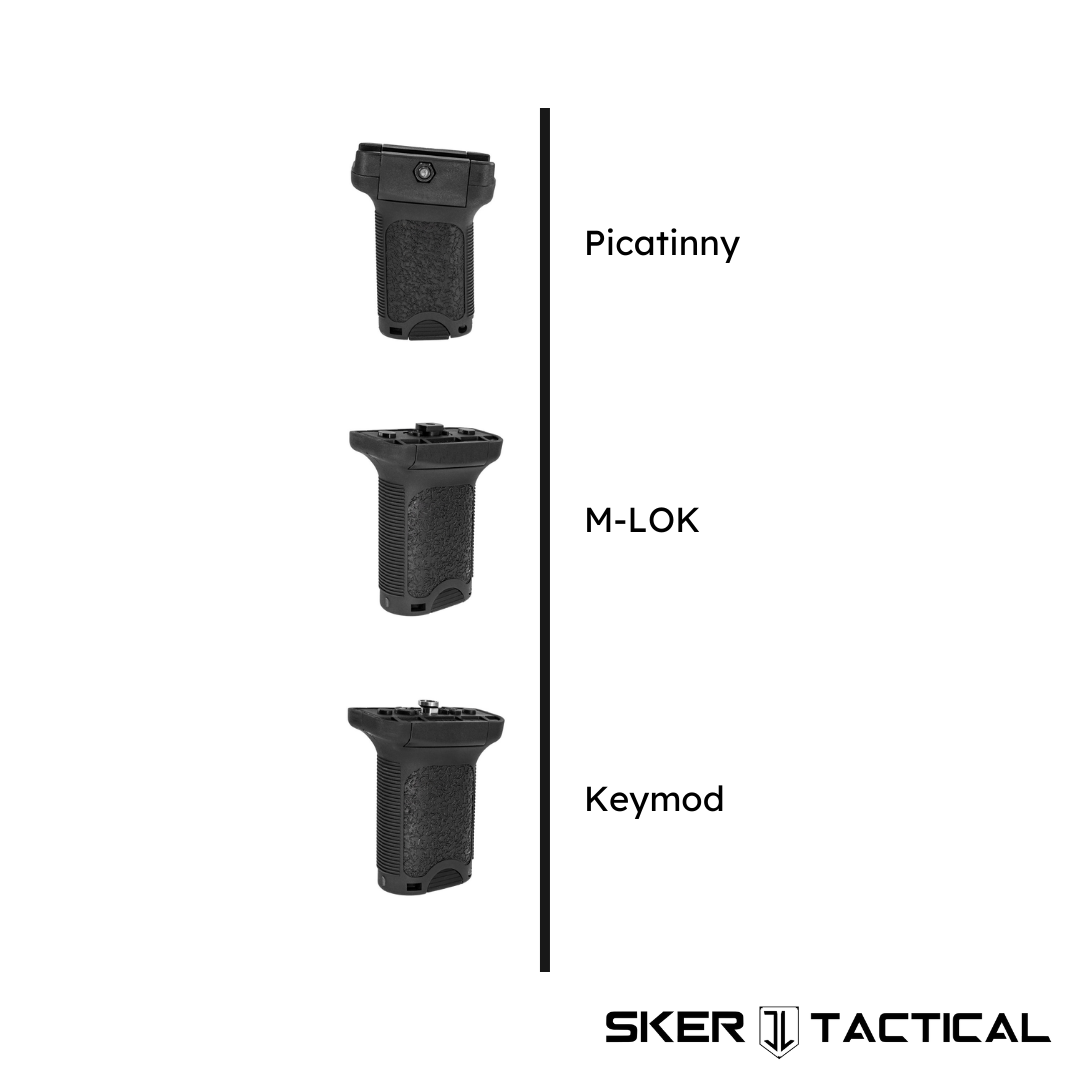 85° Hybrid M/P/K Grip for M-LOK, Picatinny, and Keymod