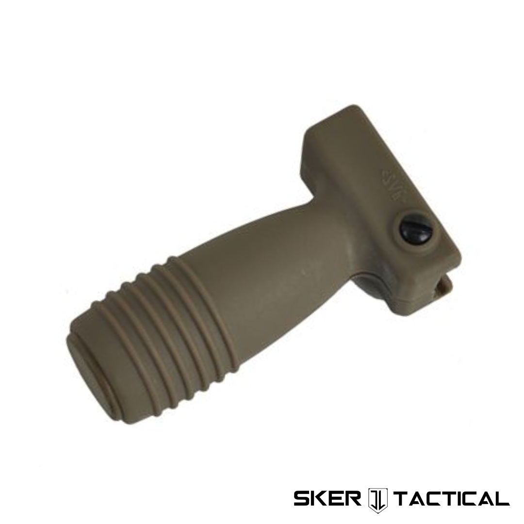 Tan MP5 VFG Picatinny Vertical Fore Grip Side Angle