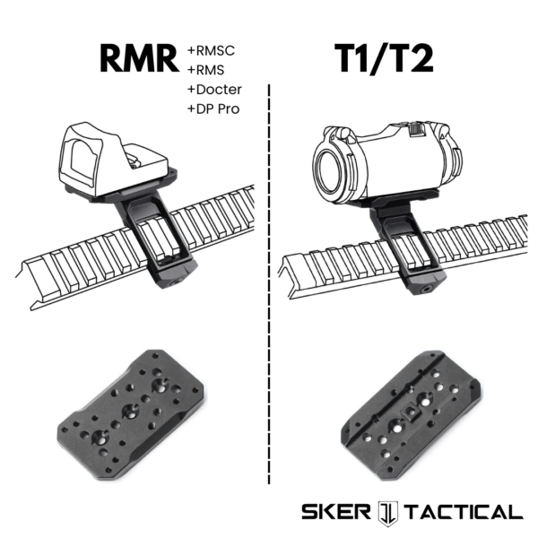 Attachments With Rmc Tm Universal Offset RMR - T1/T2 - RMSc Mount - SKER Tactical