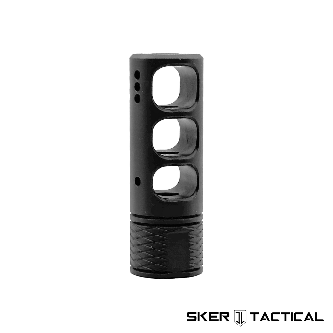 MOD 1 Triple Port 5.56 AR-15 Muzzle Brake Side Angle