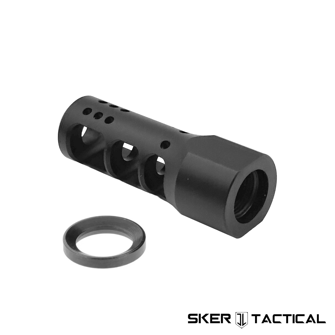 MOD 2 Triple Port 5.56 AR-15 Muzzle Brake with Crush Washer