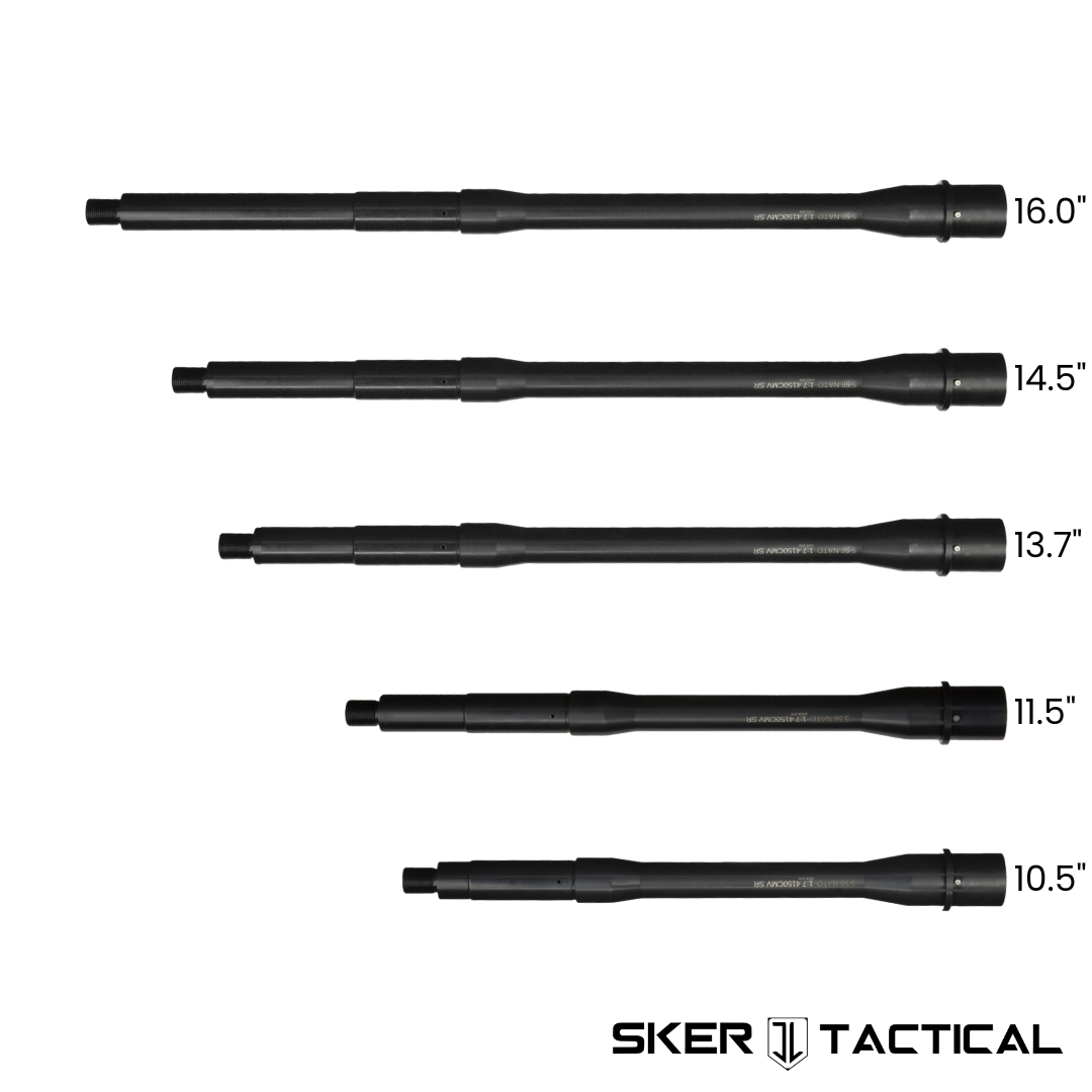 Standard 5.56 NATO AR-15 Government Profile Barrels with lengths