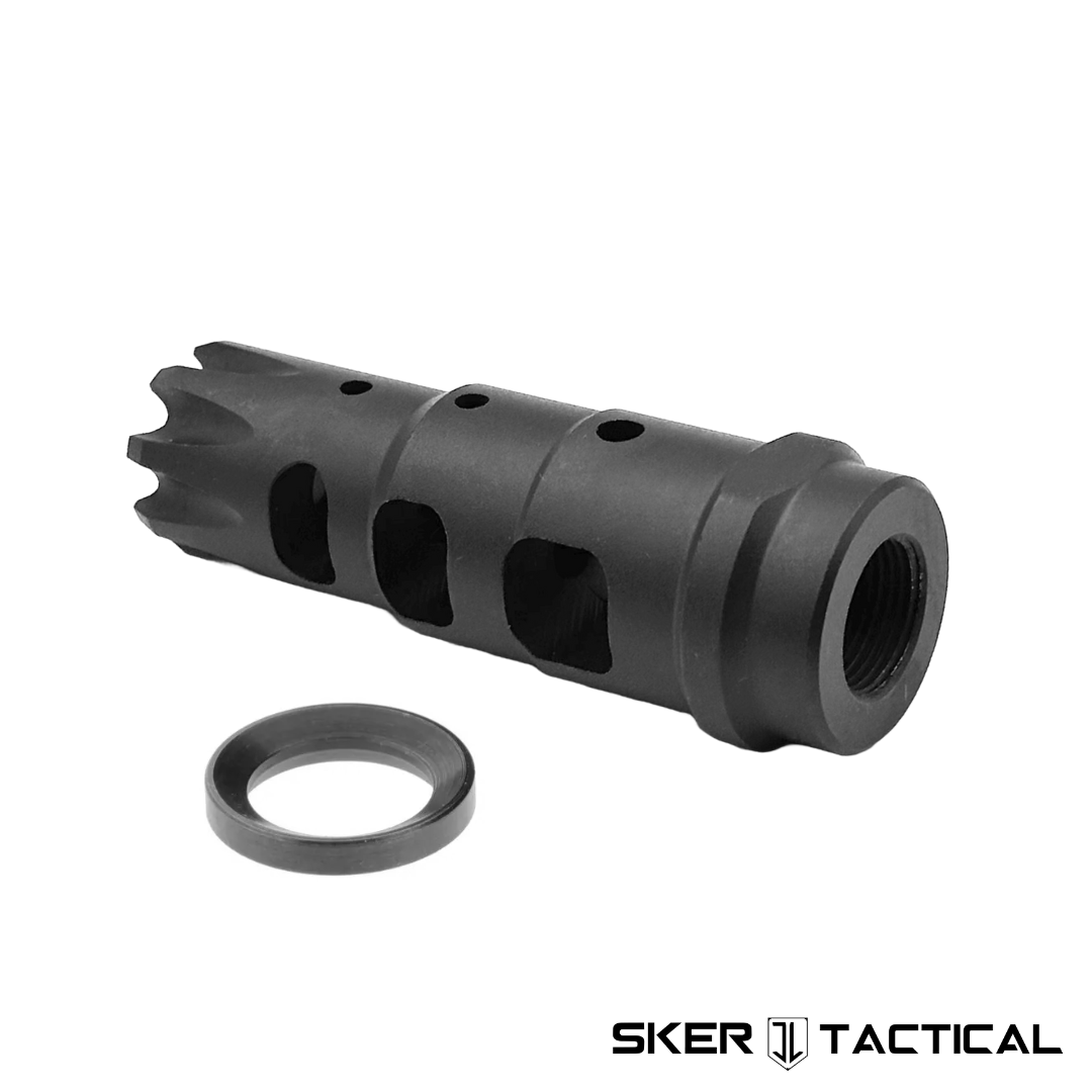 MOD 6 Triple Port 5.56 Muzzle Brake with Crush Washer