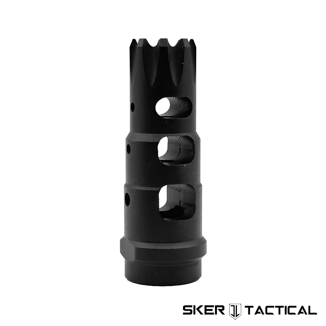 MOD 6 Triple Port 5.56 Muzzle Brake Side Angle