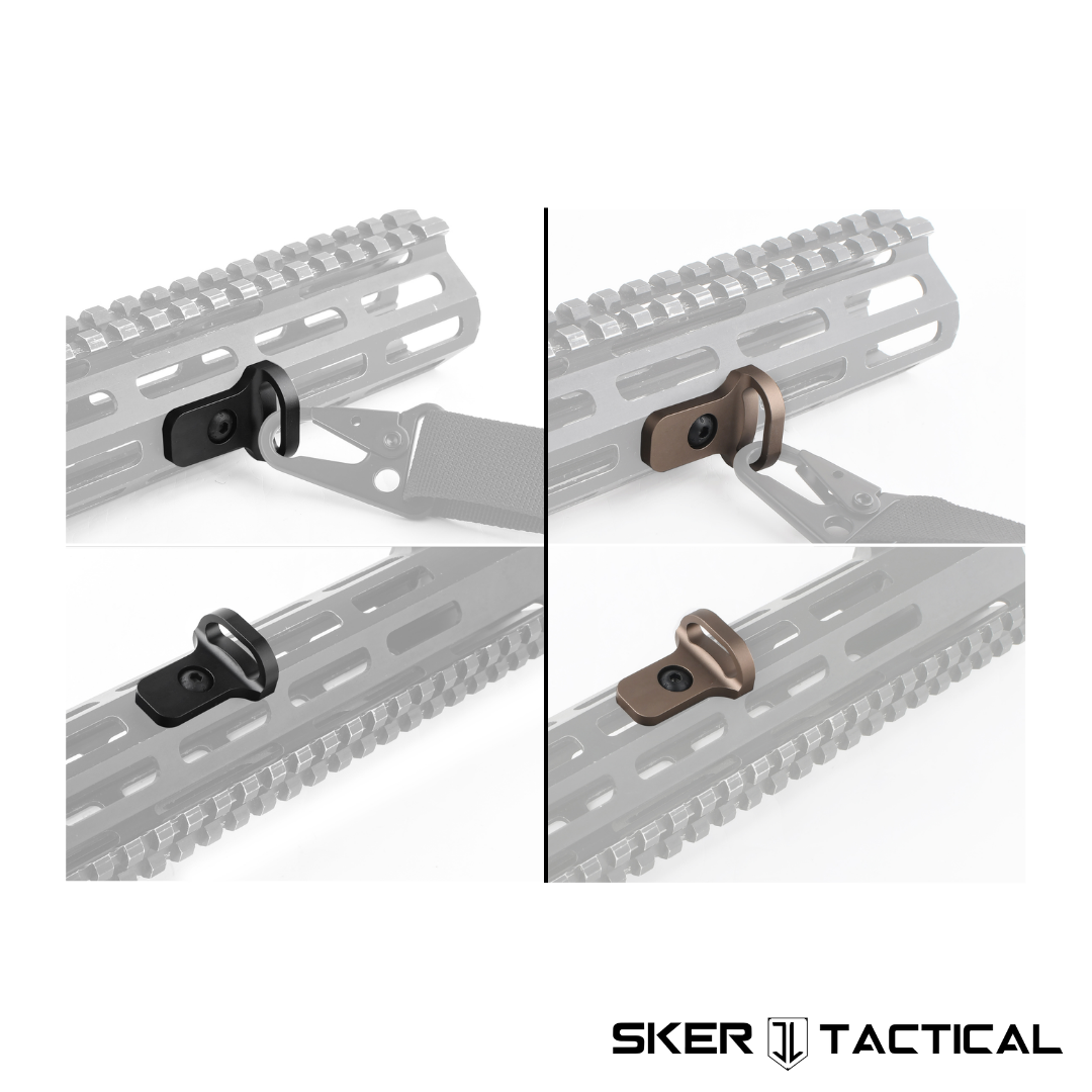 M-LOK D-Ring Sling Mount Installed on Rail